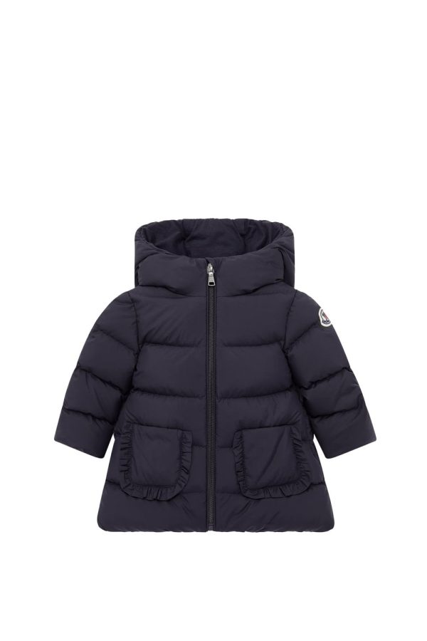 MONCLER ENFANT BABY MOLAN LONG COAT Size: 3Y, colour: NAVY