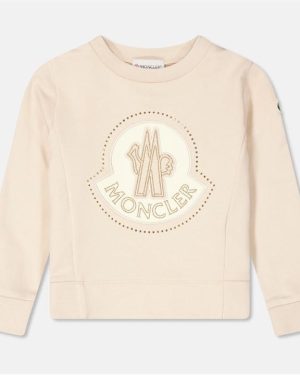 MONCLER Logo Crew Sweatshirt Juniors - Pink