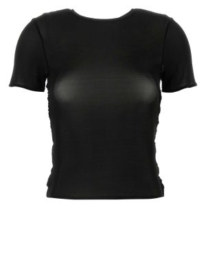 Magda Butrym Black Stretch Mesh Top