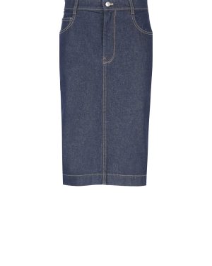Maison Kitsuné Straight Denim Skirt