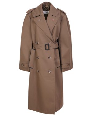 Maison Margiela Double-breasted Cotton Blend Trench Coat