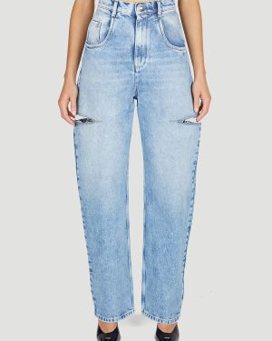 Maison Margiela Ripped Jeans - Woman Jeans Blue It - 40