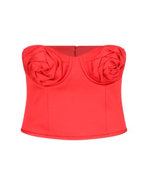Marc Jacobs The Satin Rose Corsette Crop Top