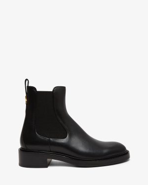 Marcie black leather chelsea boots
