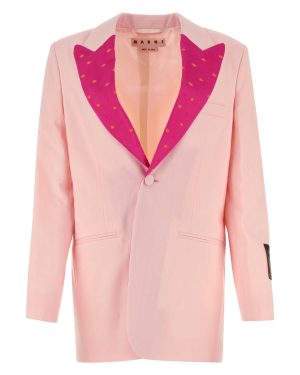 Marni Light Pink Wool Blazer