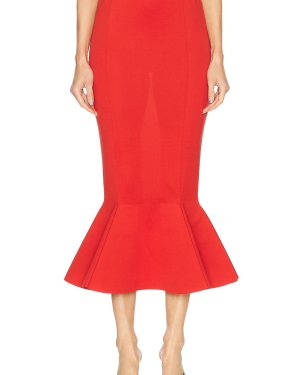 Marni Long Trumpet Skirt in Tulip - Red. Size 38 (also in 40, 42, 44).