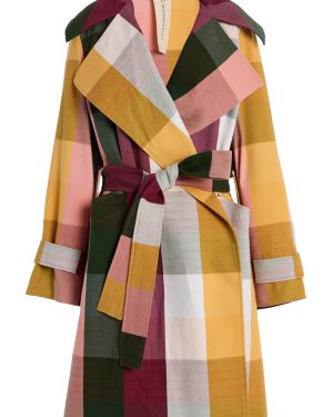 Marrakshi Life - The Plaid Cotton-Blend Trench Coat - Multi - S - Moda Operandi