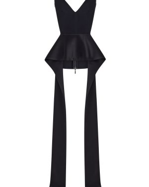 Maticevski - Frame Silk-Blend Peplum Top - Black - AU 8 - Only At Moda Operandi
