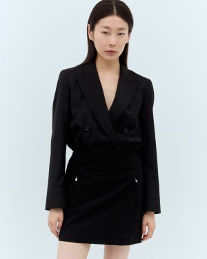 Max Mara Boxy Blazer Bodysuit - Woman Tops Black It - 38