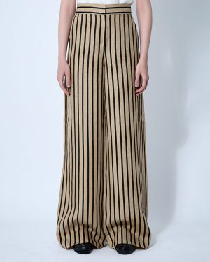 Max Mara Striped Tailored Pants - Woman Pants Beige It - 38