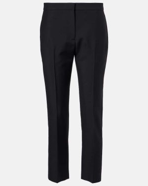 McQueen Wool and mohair cropped straight pants