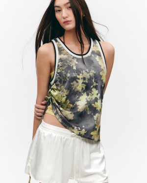 Mesh Drawstring Tank Top