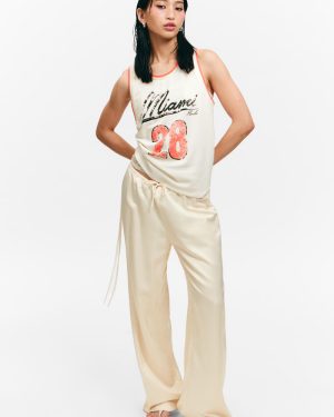 Mesh Drawstring Tank Top