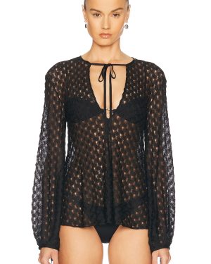 Missoni Laced Blouse in Black Beauty - Black. Size 40 (also in ).