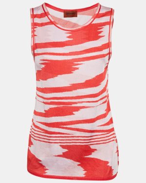 Missoni Red & Pink Knit Tank Top M