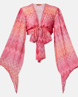 Missoni Zig Zag silk wrap top