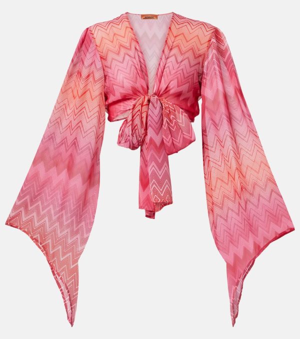 Missoni Zig Zag silk wrap top