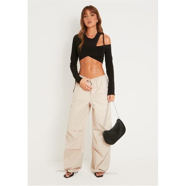 Missy Empire Cargo Pants - Beige