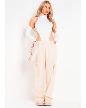 Missy Empire Cargo Trousers - Beige