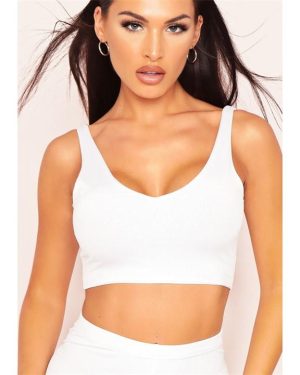Missy Empire Crop Top - White