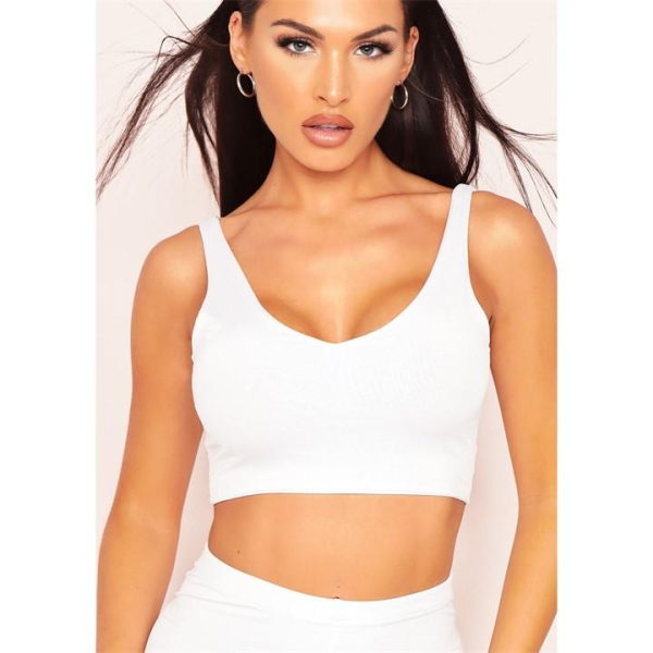 Missy Empire Crop Top - White