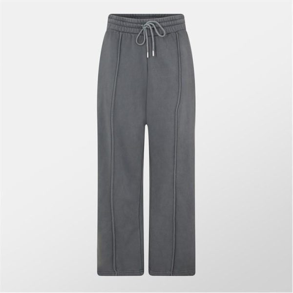 Missy Empire Detail Wide Leg Joggers - Grey