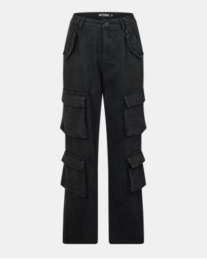Missy Empire High Waist Cargo Trousers Womens - Black