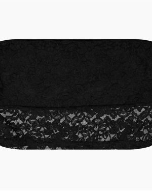 Missy Empire Lace Bandeau Crop Top - Black