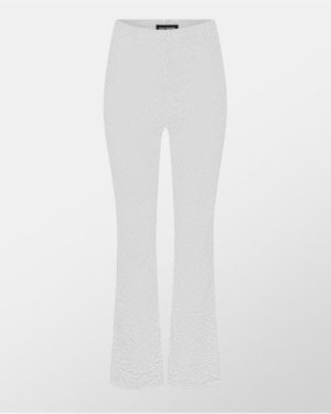Missy Empire Lace Flared Trousers Womens - White