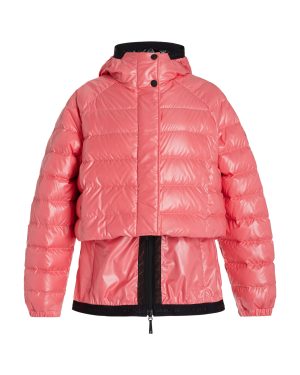 Moncler - Criseide Hooded Ripstop Puffer Jacket - Pink - 2 - Moda Operandi