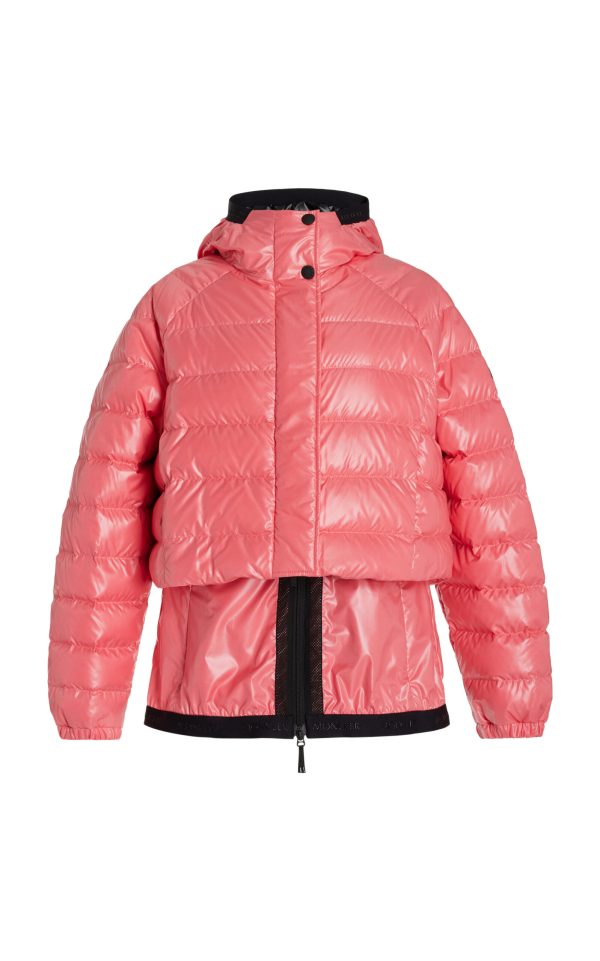 Moncler - Criseide Hooded Ripstop Puffer Jacket - Pink - 2 - Moda Operandi
