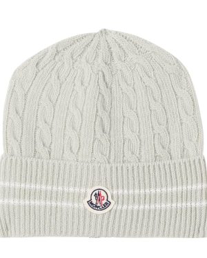 Moncler Enfant Logo virgin wool beanie