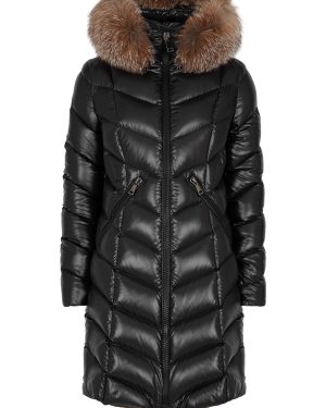 Moncler Fulmarus Shearling-trimmed Quilted Shell Jacket - Black - 4