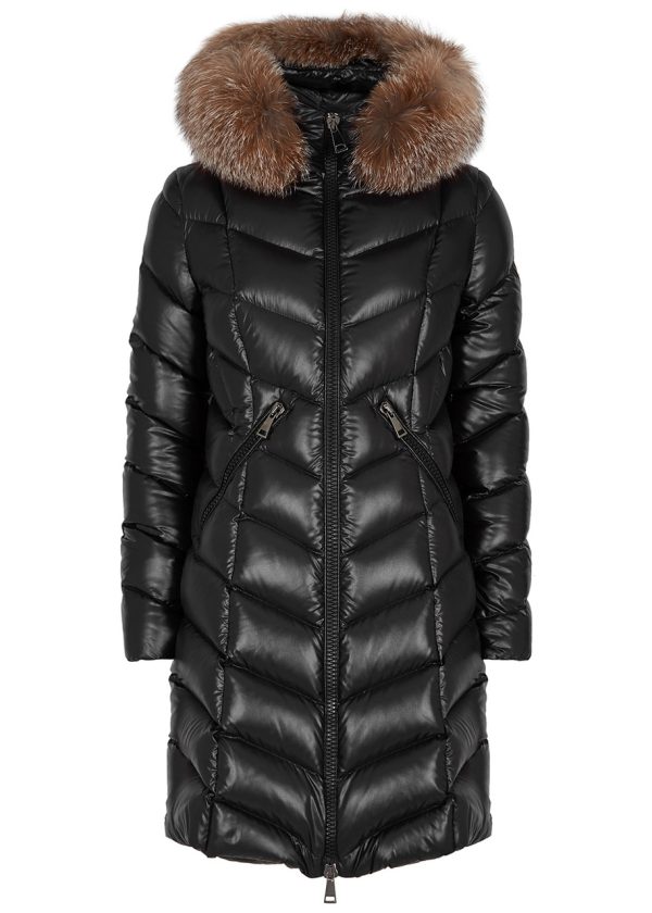 Moncler Fulmarus Shearling-trimmed Quilted Shell Jacket - Black - 4