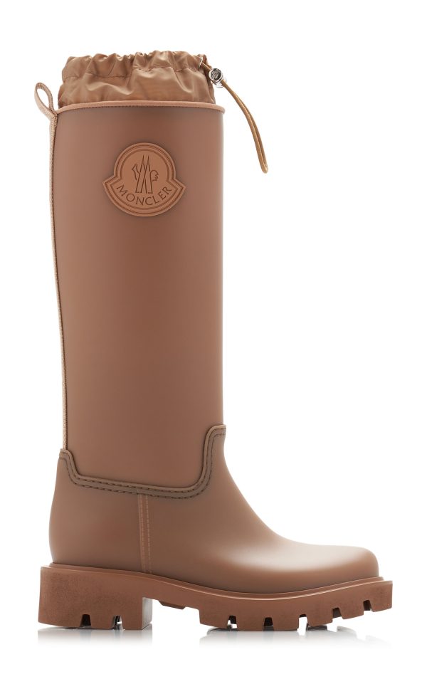 Moncler - Kickstream Rubber Rain Boots - Brown - IT 38 - Moda Operandi