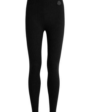 Moncler Logo Ribbed-knit Leggings - Black - XS (UK 8 /xs)