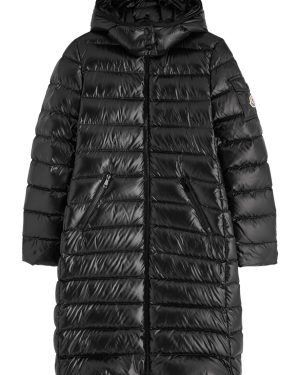 Moncler Moka Quilted Shell Coat - Black - 4 (UK 16 /xl)