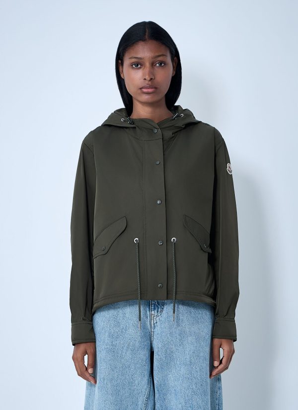 Moncler Noizay Short Parka Jacket - Woman Jackets Olive 00