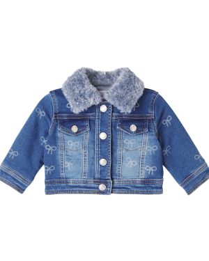 Monnalisa Embroidered denim jacket