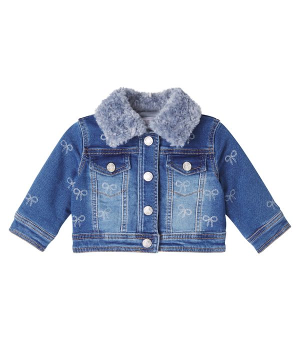 Monnalisa Embroidered denim jacket