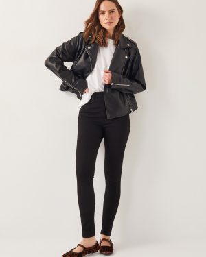 Nadia High-Waisted Skinny Jeans Black