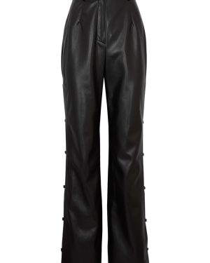 Nanushka Felina Faux Leather Trousers - Black - M (UK12 / M)
