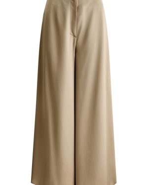 Nanushka Zaniah Cropped Flared-leg Satin Trousers - Beige - M (UK12 / M)