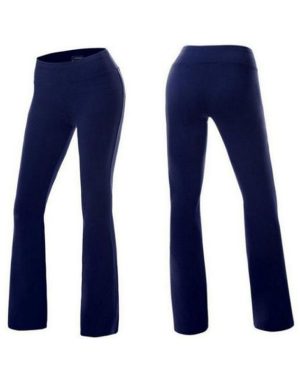 (NavyBlue, S) Women's yoga pants flared pants stretch sports leggings