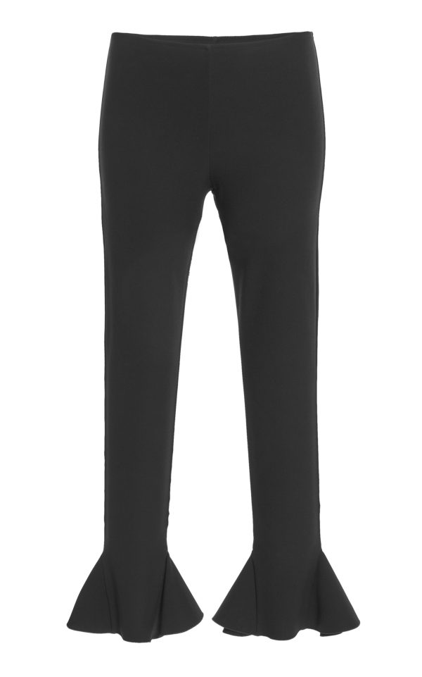Nensi Dojaka - Cropped Flared Trousers - Black - M - Moda Operandi