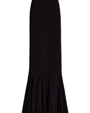 Nensi Dojaka - V-Waist Flared Jersey Maxi Skirt - Black - XS - Moda Operandi