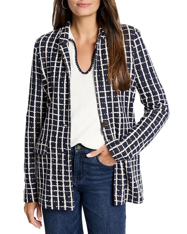 Nic+Zoe Painted Plaid Boyfriend Blazer