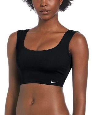 Nike Essentials Swim Crop Top - Black