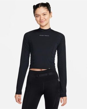 Nike Trail Women's Dri-FIT Long-Sleeve Running Top - Black