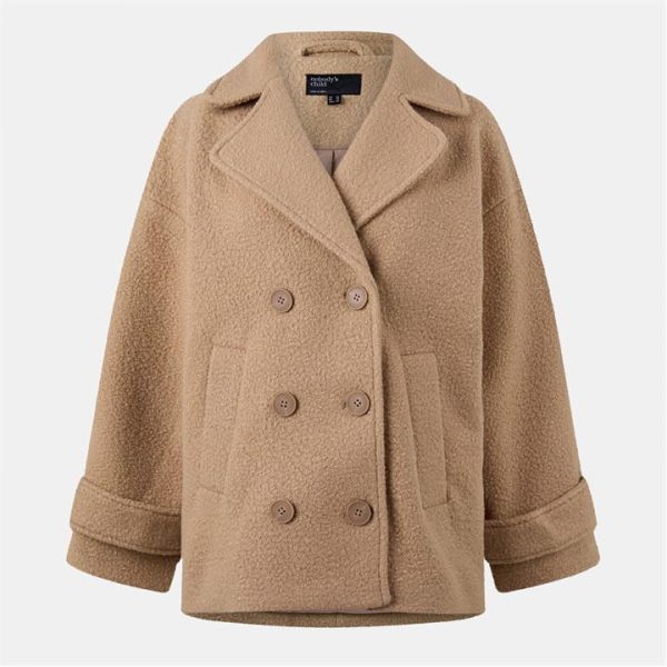 Nobodys Child NC Pea Coat Borg - Beige